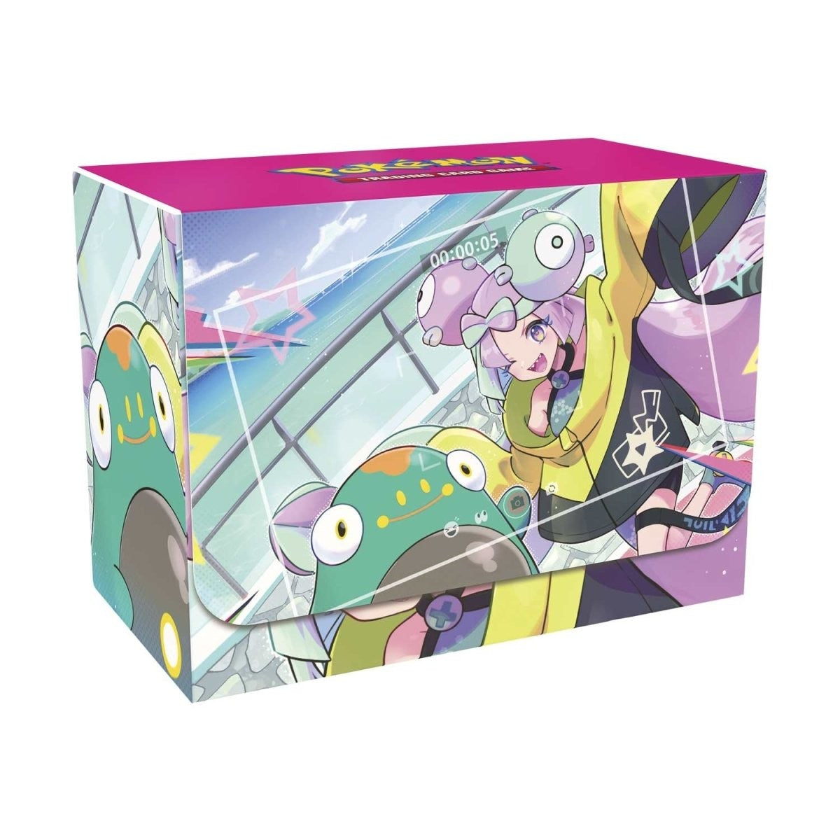 Pokémon Card Deck Case Iono Collection Box Accessory Supply Set
